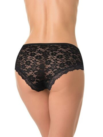 Трусики-слипы с ажурной задней частью (Размер: XL) (Цвет: черный)