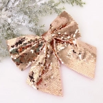 Бант на ёлку «Сияние» 20*22 см, Шампань