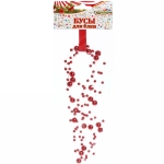 Бусы на ёлку 2м «Роса» d-7,5мм, Красный