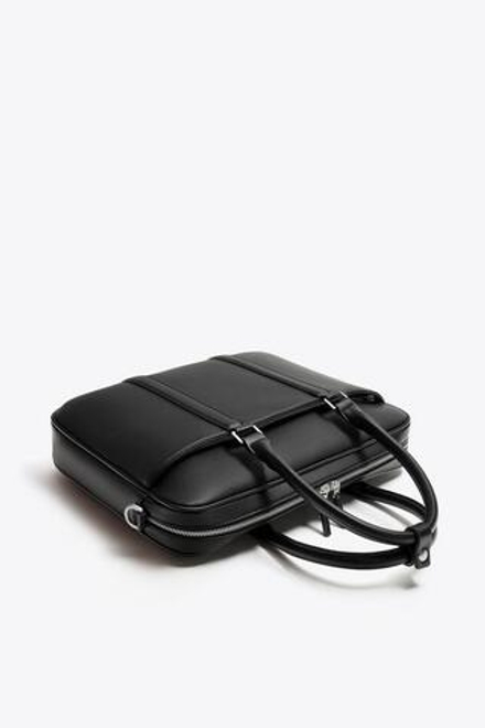 ZARA ПОРТФЕЛЬ ТЕКСТУРНЫЙ, ЧЕРНЫЙ