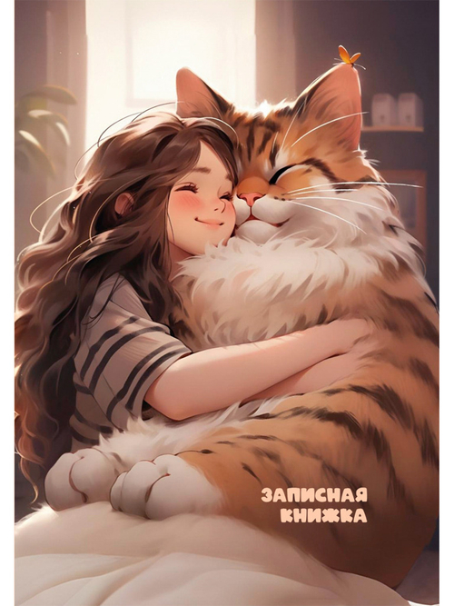 Записная книжка А6 64 л. ПРОФ-ПРЕСС Большие коты (64-9089)