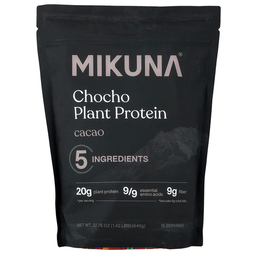 MIKUNA, протеиновый порошок из растения шоколад (чочо), со вкусом какао, 645 г (1,42 фунта)