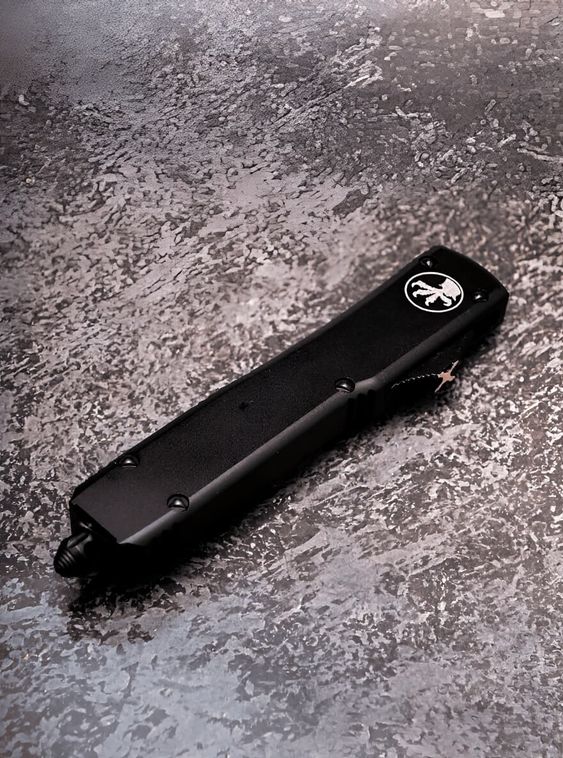 Тактический нож фронтально выкидной автоматический Microtech Черный