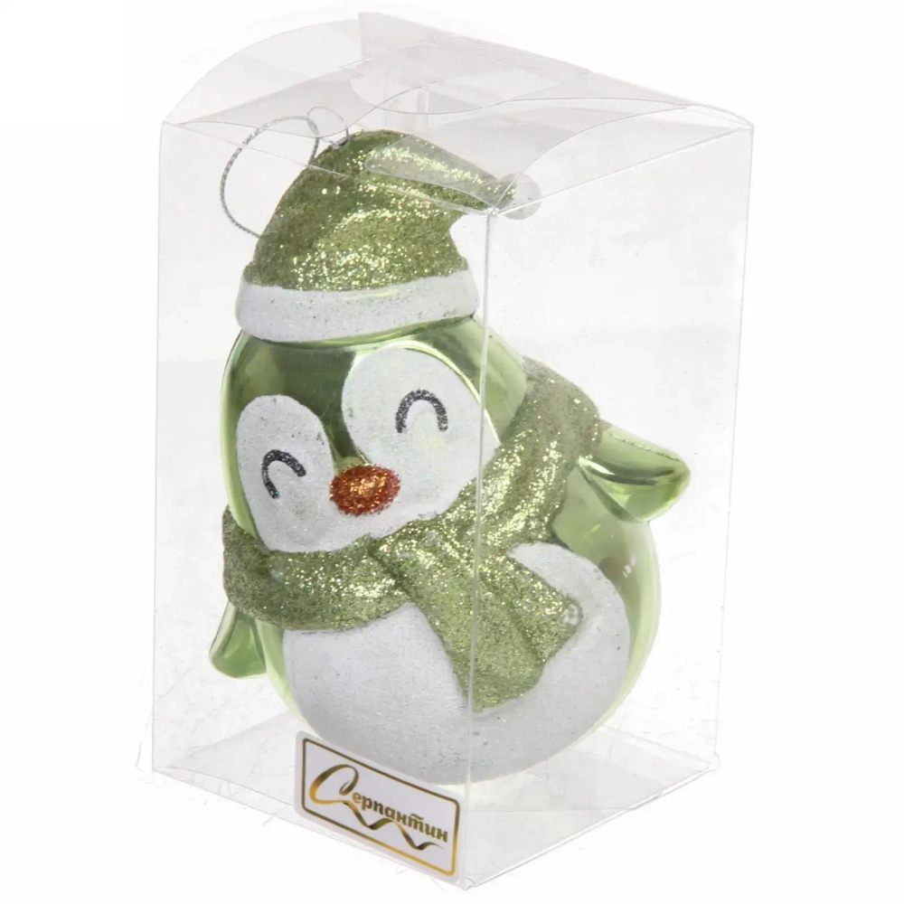 Ёлочная игрушка «Милый пингвинёнок» 12*7*12 см, зелёный