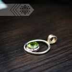 Кулон с оливином, серебро