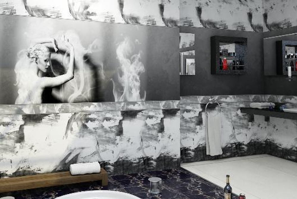 Панель ПВХ фотопечать 3D Panda Струны души 2700х250 мм