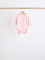 Боди с длинным рукавом для малышей Next K79-553, 5 шт., Белый, Розовый