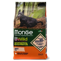 Сухой корм Monge Dog BWild GRAIN FREE Mini корм для взрослых собак мелких пород, беззерновой, из утки с картофелем