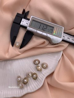 Пуговицы золото жемчуг цветок 11 мм.