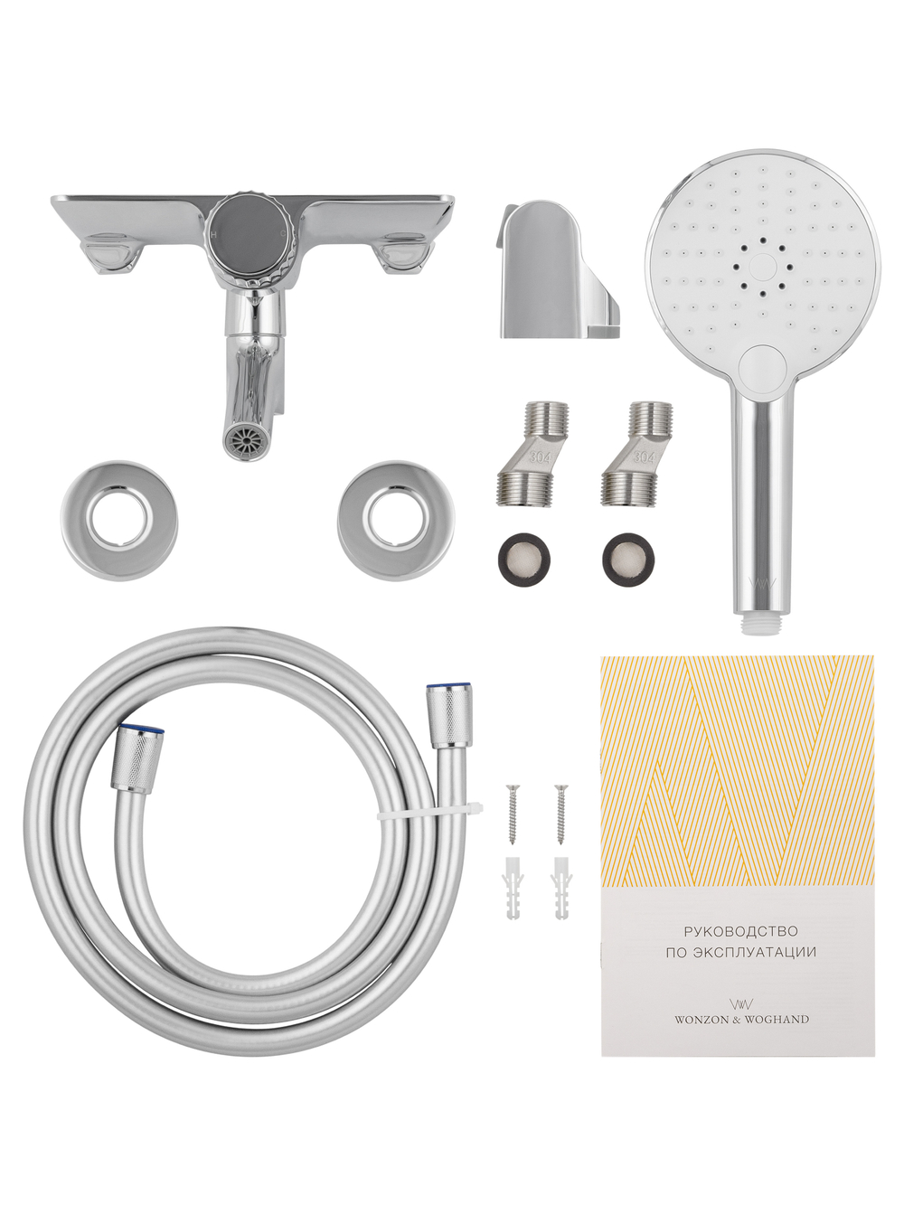 Смеситель для ванны с душем WONZON & WOGHAND CLICK, Хром (WW-FE05L221-CR)