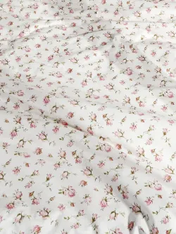 Наволочка комплект 2шт перкаль Сказка "Розовые бутоны" 45х45 см на молнии