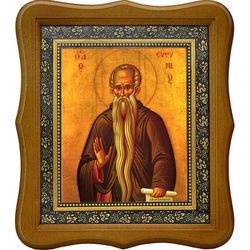 Евфимий Великий преподобный иеромонах. Икона на холсте.