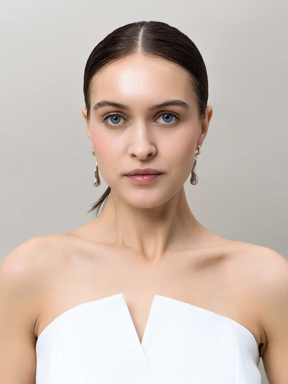 Серьги "Rain Drop" Bicolor