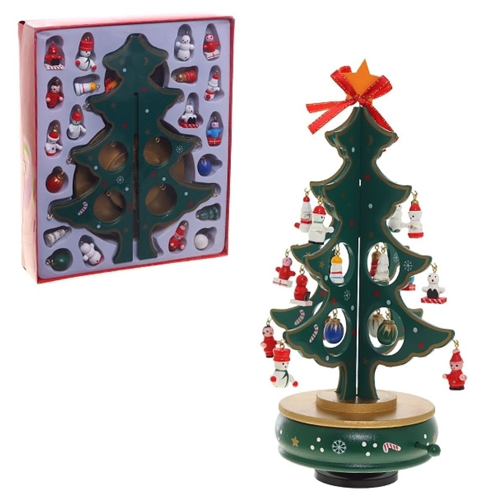 GAEM Фигурка декоративная "Ёлка" (муз), L19 W19 H27 см