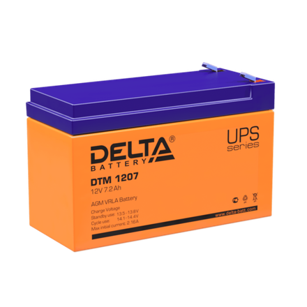 Аккумуляторная батарея Delta DTM 1207 (12V / 7.2Ah)