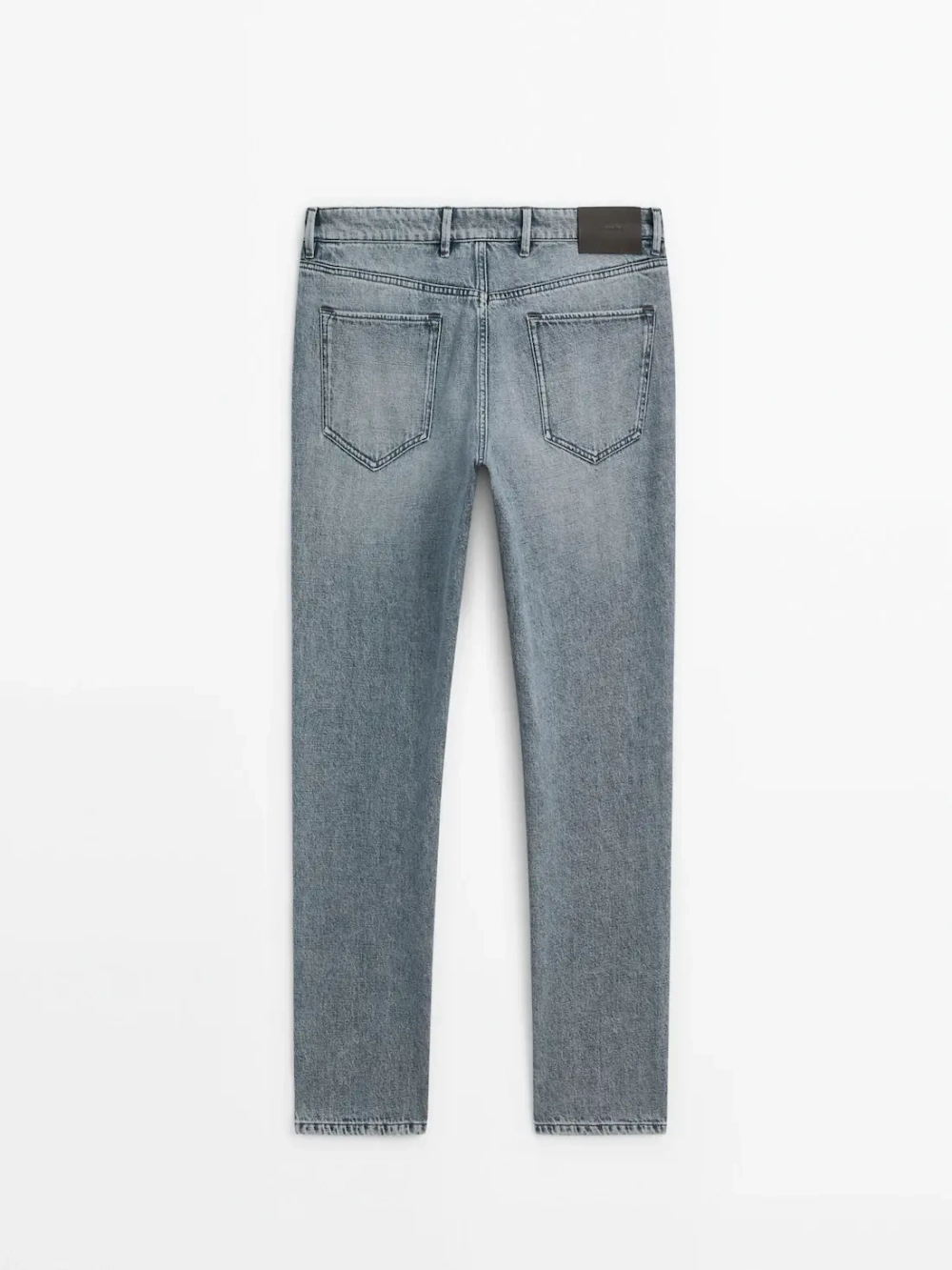 Massimo Dutti Зауженные джинсы из ткани с эффектом потертости, серый