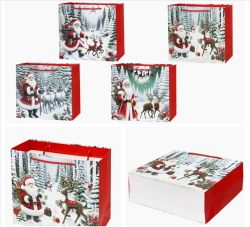 GAEM Пакет подарочный (бумага 210г/м2, блок 12шт), L23 W10 H18 см, 4в.