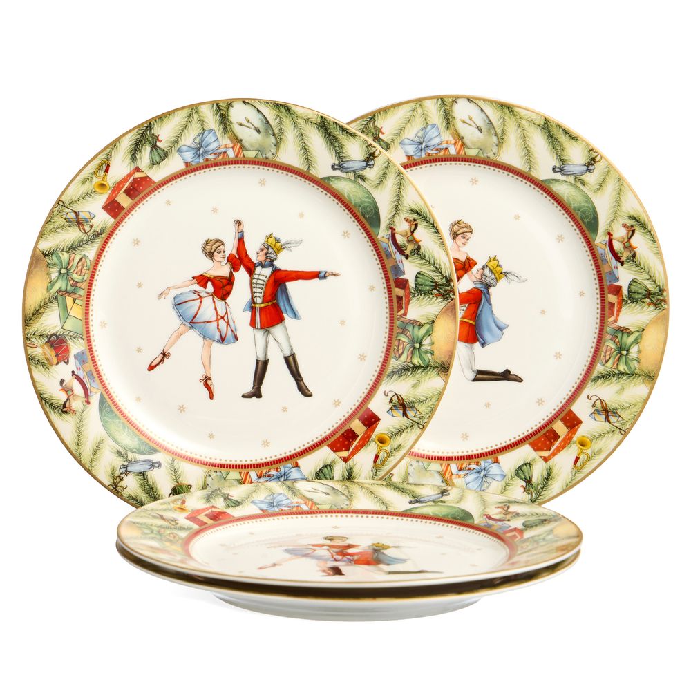 НАБОР ТАРЕЛОК ЗАКУСОЧНЫХ LEFARD "ЩЕЛКУНЧИК" 4 ШТ. 20,5 СМ (КОР=6НАБ.)