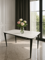 Стол обеденный Ist Casa Блум, 160х90х75 см, белая керамика, черный