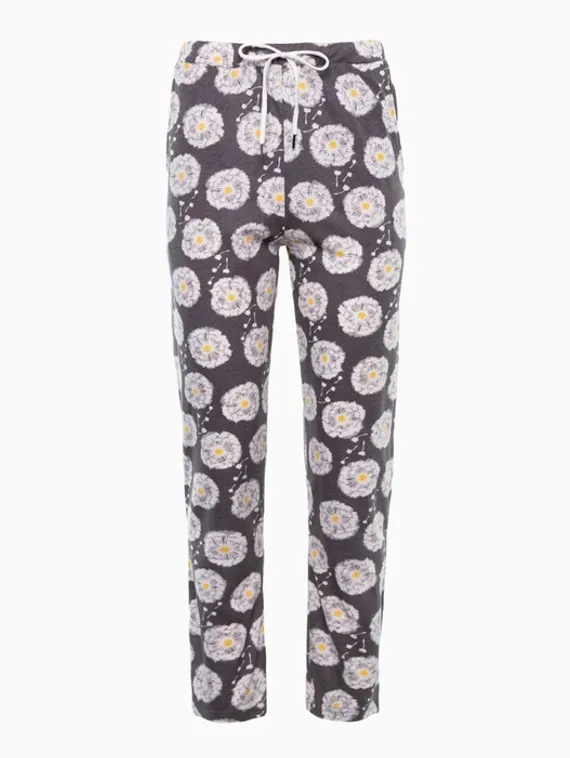 Брюки женские с принтом, цвет серый, размер 48