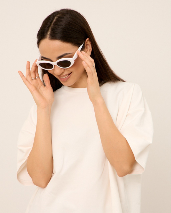 Очки солнцезащитные, белые