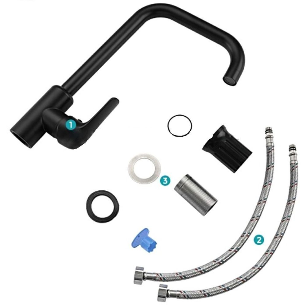 Смеситель для кухни, Frud, с картриджем, чер, R43052-22