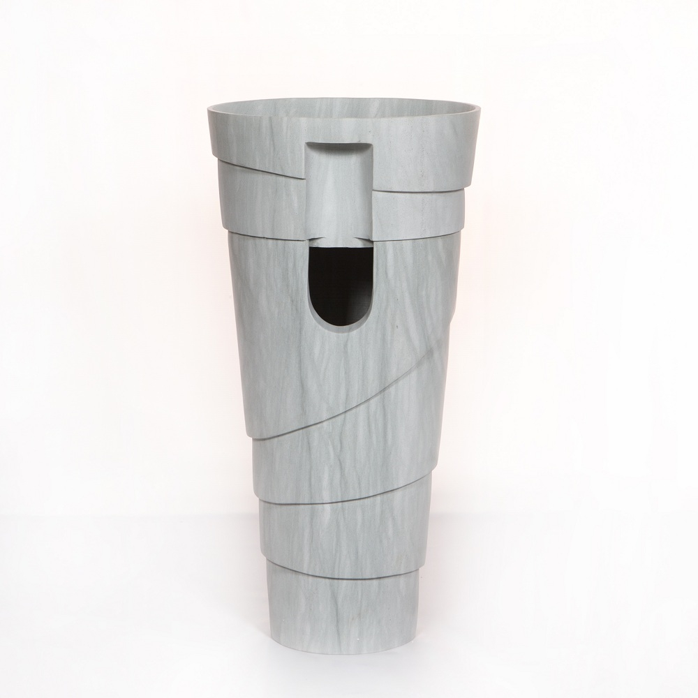 Раковина напольная из Андезита Pedestal Blue Spiral AN-03217 (45*45*90 см)