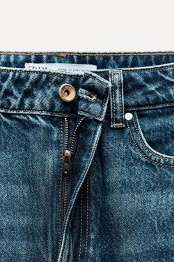 ZARA ДЖИНСЫ Z1975 WIDE LEG FULL LENGTH С ВЫСОКОЙ ПОСАДКОЙ, СИНИЙ