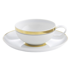 Чашка чайная с блюдцем 400мл Vista Alegre Домо Золотой
