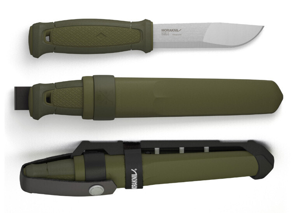 Нож Morakniv Kansbol, с мультикреплением, зелёный