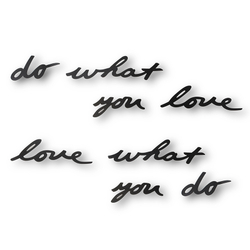 Надпись декоративная Do What You Love настенная черная