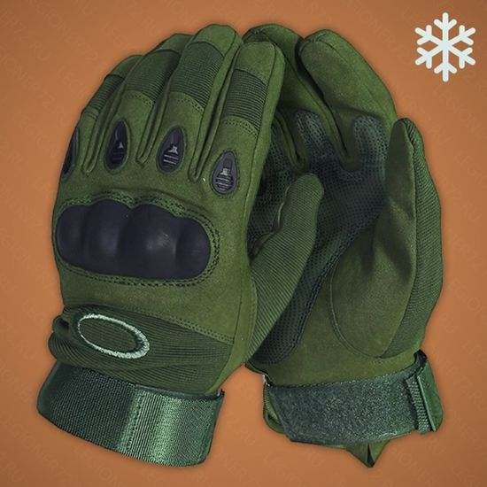 [М] Перчатки д\с «Oakley» (Олива) с флис. подкладкой