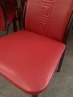 Стул Афина каркас квадрат черный Основание экокожа бордо