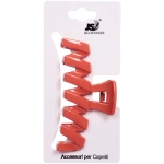 Заколка-краб для волос на блистере «Magic Gloss», зигзаг, микс 6 цветов, 9,8см