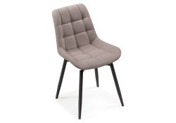 Стул на металлокаркасе Челси крутящийся велюр латте / черный