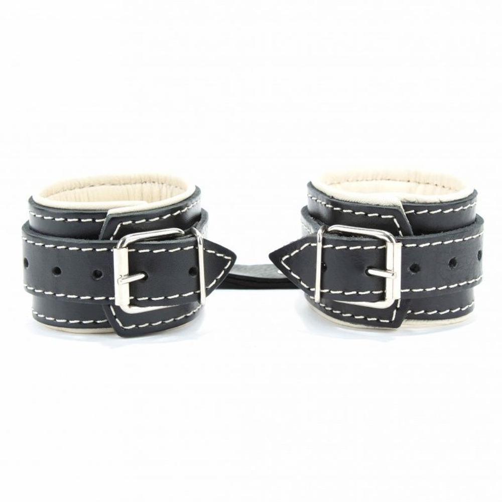 Черные оковы с бежевым подкладом (Цвет: черный с бежевым)