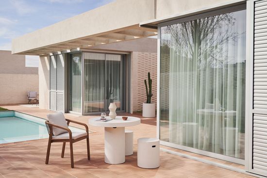 Malaret Стул из массива эвкалипта и белого шнура