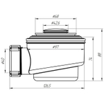 Сифон для душ.поддона 50*40 Click-Clack Ani Е410CL АНИ пласт