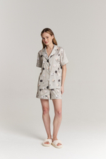 Шелковая пижама с овечками - S размер