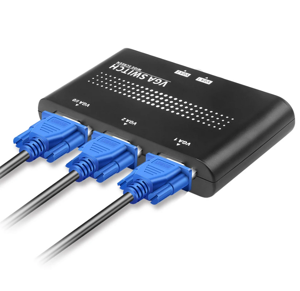 Переходник VGA x2VGA (разветвитель15Pin с выкл.) Uni 15-2