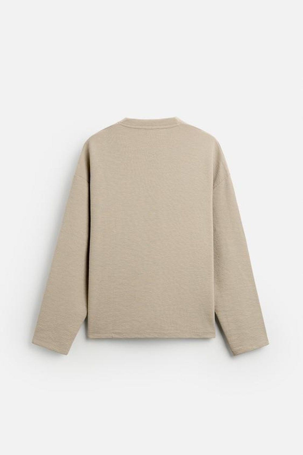 ZARA ЖАККАРДОВАЯ ТОЛСТОВКА С РЕЛЬЕФНЫМ УЗОРОМ, БЕЖЕВЫЙ