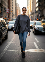 Свитшот женский оверсайз хлопок толстовка