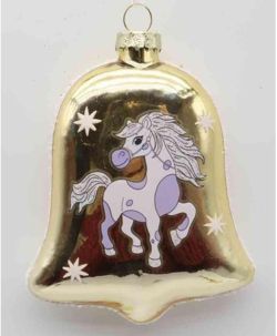 GAEM Украшение новогоднее "Колокольчик с лошадкой", L8 W2,5 H11 см