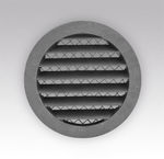 Решетка 160 16РКМ вентиляционная круглая c сеткой D185 с фланцем D160, Алюминий ERA