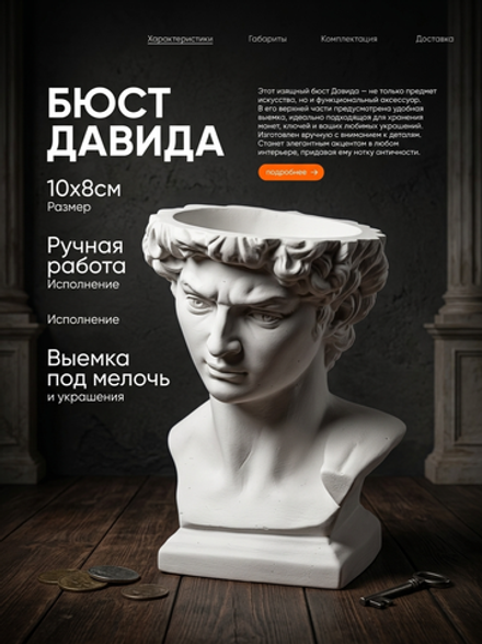 Гипсовое изделие Бюст Давида
