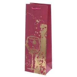 GAEM Пакет подарочный для бутылок (бумага 210г/м2, блок микс 12шт), L12 W9 H35 см, 4в.