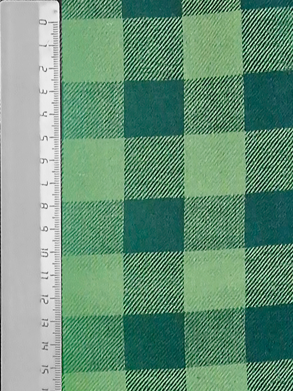 Ткань рубашечная-халатная Prival Фланель шотландка, зелёная