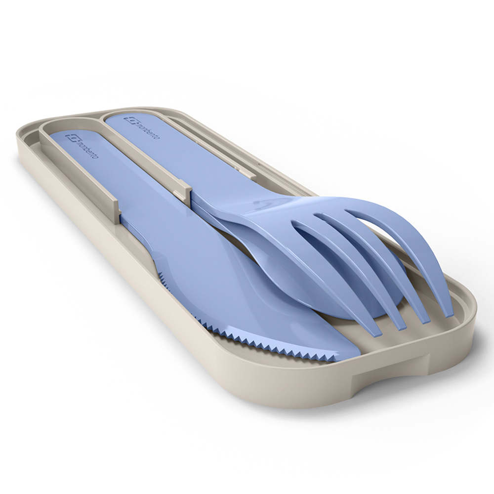 Набор из 3 столовых приборов в футляре mb pocket, bleu infinity