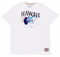 Футболка Hawaii серфингист ( белая )