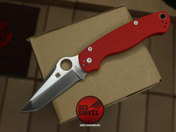 Нож Spyderco Paramilitary 2 Tanto G10 - красная рукоять, клинок сатин RK/472